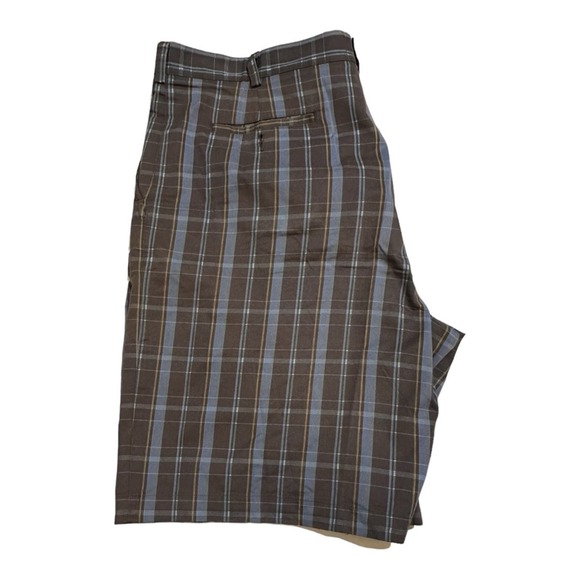 Men’s Nike Dri Fit Golf Flat Front Casual Plaid Shorts packable Travel Size 42 - Picture 2 of 8
